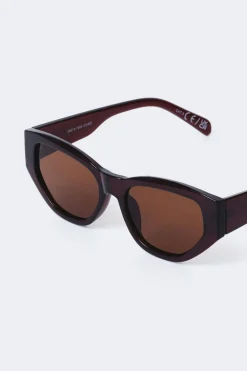 Angular cateye sunglasses - Beige - Dame - Gina Tricot