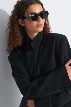 Angular cateye sunglasses - Schwarz - Dame - Gina Tricot