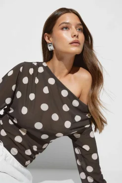 Asymmetric top - Braun - Dame - Gina Tricot
