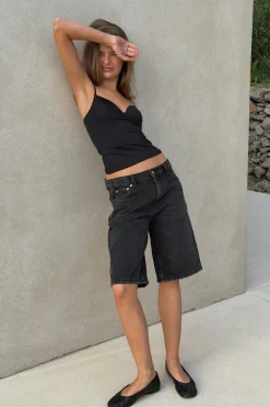 Baggy babe denim shorts - Schwarz - Dame - Gina Tricot