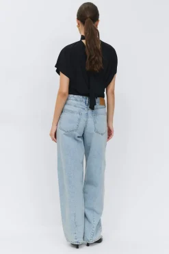Baggy-crush jeans - Blau - Dame - Gina Tricot