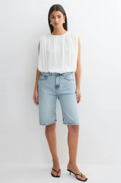 Baggy denim shorts - Blau - Dame - Gina Tricot