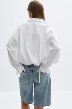 Balloon shirt - Weiß - Dame - Gina Tricot
