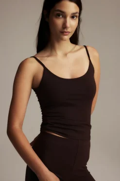 Basic strap singlet - Braun - Dame - Gina Tricot