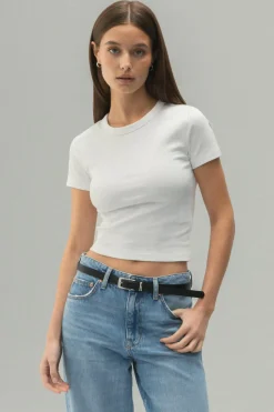 Basic tight top - Weiß - Dame - Gina Tricot