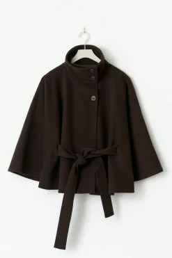 Belt cape jacket - Braun - Dame - Gina Tricot