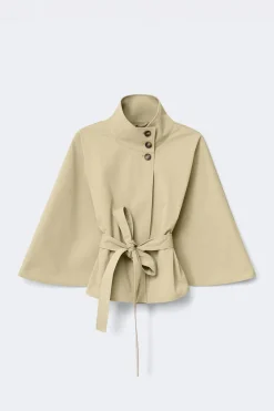 14+ belted trench cape - Beige - Gina Tricot