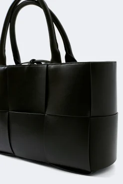 Big braided tote bag - Schwarz - Dame - Gina Tricot