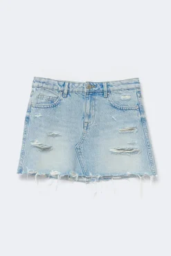 Blue crush denim skirt - Blau - Dame - Gina Tricot