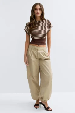 Boatneck top - Weiß - Dame - Gina Tricot