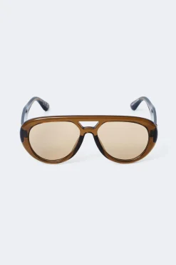 Bold aviator sunglasses - Braun - Dame - Gina Tricot