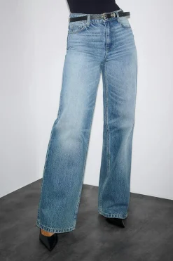 Boss bby wide jeans - Blau - Dame - Gina Tricot