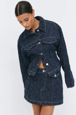 Boucle denim skirt - Blau - Dame - Gina Tricot