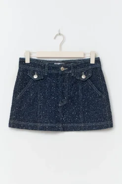 Boucle denim skirt - Blau - Dame - Gina Tricot