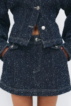 Boucle denim skirt - Blau - Dame - Gina Tricot