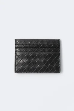 Braided card holder - Schwarz - Dame - Gina Tricot