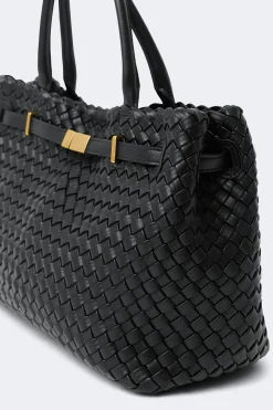 Braided top handle bag - Schwarz - Dame - Gina Tricot