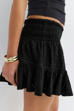 14+ broderie anglais skirt - Schwarz - Gina Tricot