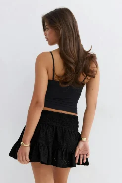 14+ broderie anglais skirt - Schwarz - Gina Tricot