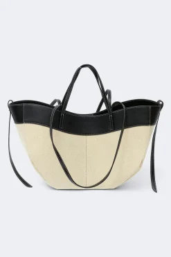 Canvas strap detail tote bag - Weiß - Dame - Gina Tricot