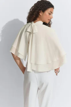 Cape top - Weiß - Dame - Gina Tricot