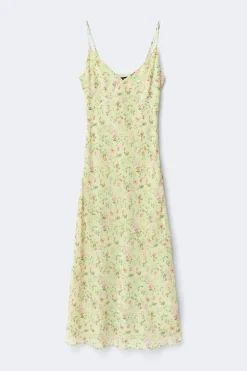 Chiffon dress - Grün - Dame - Gina Tricot