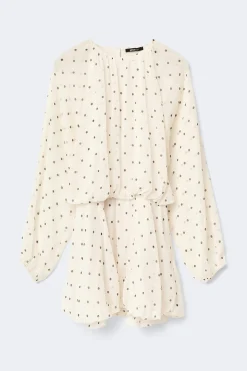 Chiffon dress - Weiß - Dame - Gina Tricot