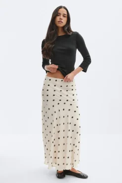 Chiffon skirt - Weiß - Dame - Gina Tricot