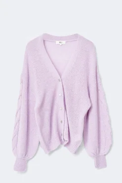 Chunky knitted cardigan - Lila - Dame - Gina Tricot