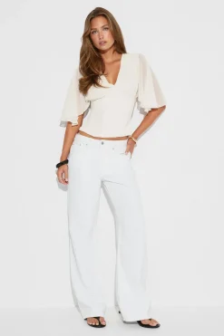 Corset top - Weiß - Dame - Gina Tricot