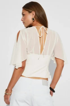 Corset top - Weiß - Dame - Gina Tricot