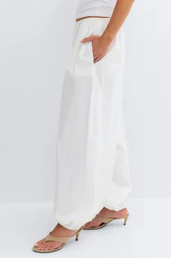 Cotton balloon trousers - Weiß - Dame - Gina Tricot