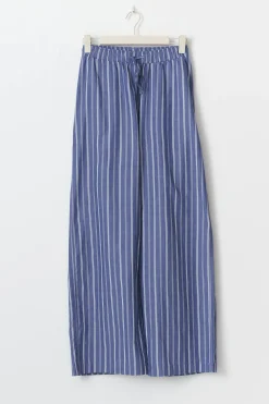 Cotton poplin trousers - Blau - Dame - Gina Tricot