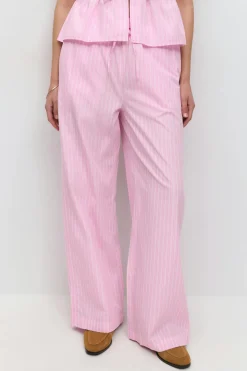 Cotton poplin trousers - Rosa - Dame - Gina Tricot