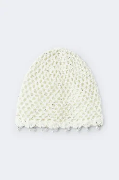 Crochet beanie - Weiß - Dame - Gina Tricot