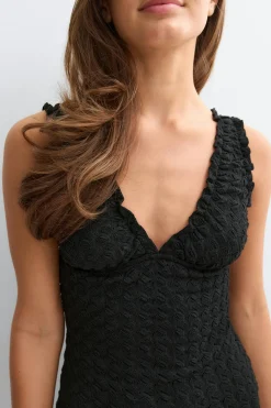 14+ crochet mini dress - Schwarz - Gina Tricot