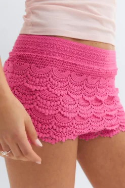 14+ crochet shorts - Rosa - Gina Tricot