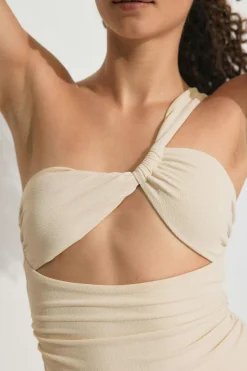 Cutout swimsuit - Weiß - Dame - Gina Tricot