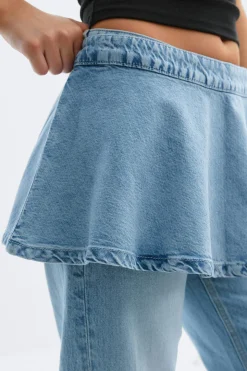Denim mini skirt - Blau - Dame - Gina Tricot
