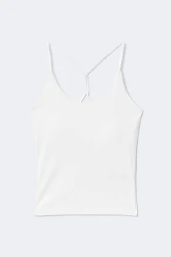 Detailed back yoga singlet - Weiß - Dame - Gina Tricot
