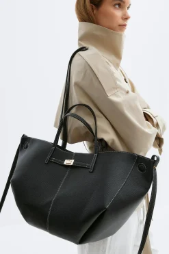 Detail strap tote bag - Schwarz - Dame - Gina Tricot