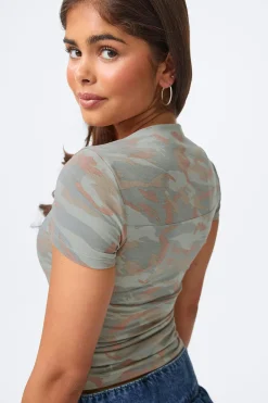 14+ detail top - Grün - Gina Tricot