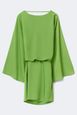 Draped back mini dress - Grün - Dame - Gina Tricot