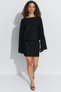Draped back mini dress - Schwarz - Dame - Gina Tricot