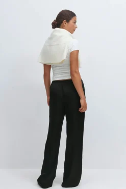 Drawstring satin trousers - Schwarz - Dame - Gina Tricot