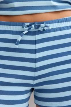 Drawstring shorts - Blau - Dame - Gina Tricot