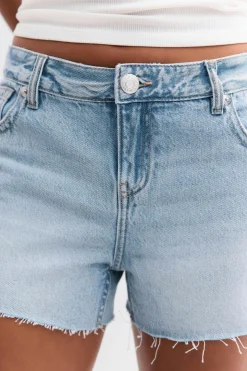 Drop loose denim shorts - Blau - Dame - Gina Tricot