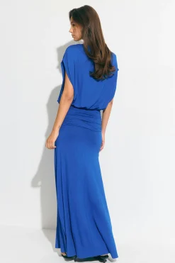 Dropped waist maxi dress - Blau - Dame - Gina Tricot