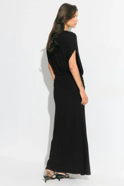 Dropped waist maxi dress - Schwarz - Dame - Gina Tricot