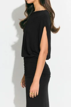 Dropped waist maxi dress - Schwarz - Dame - Gina Tricot